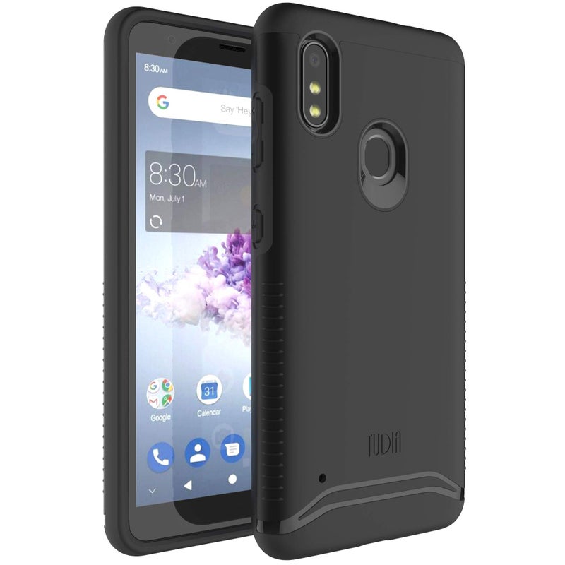 TUDIA Merge [Military Grade] Designed for ZTE Blade A3Prime / ZTE Blade A3Y Case - [Does NOT FIT GABB Phone 4] Shockproof Rugged Slim Dual Layer Heavy Duty Cases for Z5157V - Matte Black - Image 1